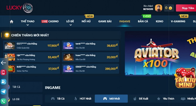 Review nha cai lucky88 giao dien